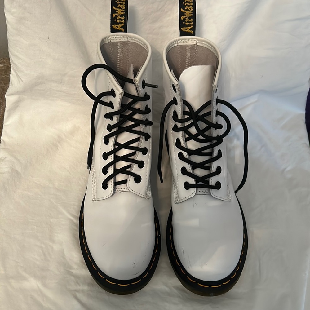 White doc marten boots